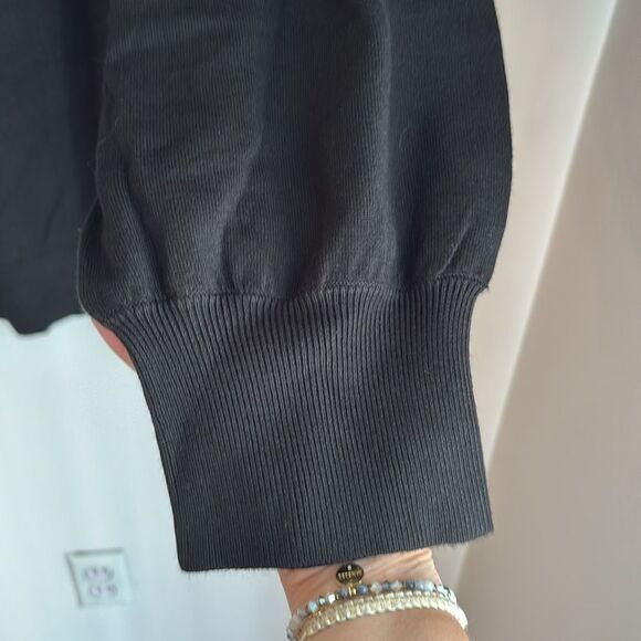 Torrid Fitted Pullover Mock Neck Sweater keyhole sexy Black Sweater 4X NWT goth! - Picture 8 of 11